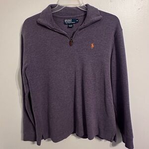 Ralph Lauren Plum Quarter-Zip Sweater
